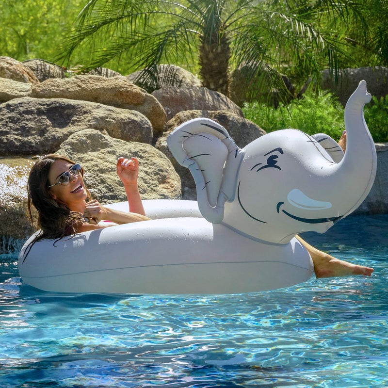 GoFloats Trunks The Elephant Party Tube Inflatable Raft - Fun Pool Float for Adults and Kids - Image 2